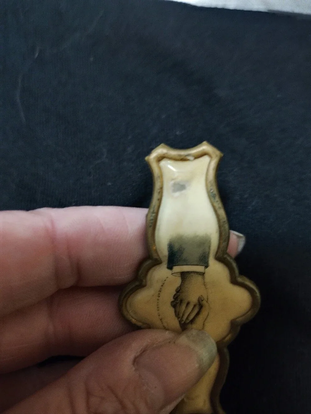 Antique Whitehead And Hoag- Fraternal Handshake Pin